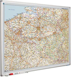 SMIT VISUAL Whiteboard landkaart - België & Luxemburg wegenkaart