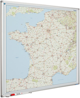 SMIT VISUAL Whiteboard landkaart - Frankrijk wegenkaart