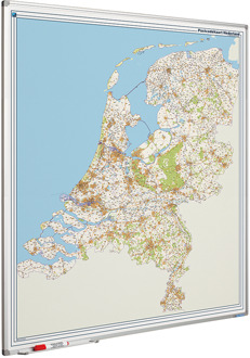 SMIT VISUAL Whiteboard landkaart - Nederland postcodes