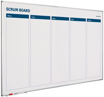 SMIT VISUAL Whiteboard Scrum verbeterbord - 100x100 cm