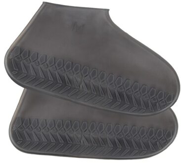 SML Waterproof Herbruikbare Regen Schoenen Covers Rubber antislip Rain Boot Overschoenen Mannen & Vrouwen Schoenen Accessoires zwart / L
