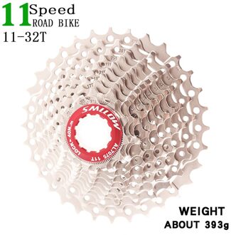 SMLLOW Fiets 11Speed 11-32 T Freewheel 11s Cassette Racefiets MTB Tandwiel voor UT DA K7 GX RIVAL1 Force1 1X systeem CX Rood