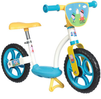 Smoby Loopfiets Peppa Pig | Balance fiets met pikkel | Verstelbare Leerfiets met voetsteun en standaard