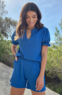 Smocked Short Sevilla Kobalt 2.0 Kobaltblauw