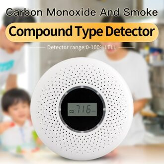 Smoke and Carbon Monoxide Detector Combo with Sound Warning and LCD Display Battery Powered CO Smoke Alarm Detector for Kitchen Bathroom Bedroom Coal Stove 3 Packs - 2 AA Battery Not Included