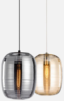 Smoke Gray Glass Pendant Lights for Living Room Nordic Led Hanglamp Loft Industrial Hanging Lamp Modern Home Decor Luminaire E27