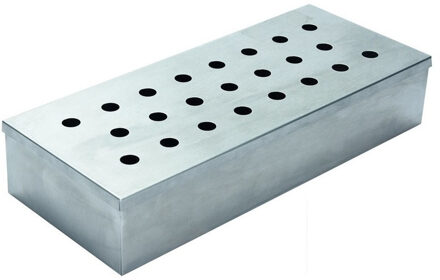Smokerbox - voor de BBQ - RVS - 24 x 10 x 4,5 cm - rookbox
