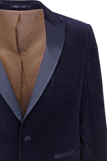 Smoking Blazer Velvet Navy Donkerblauw - 48,50,52
