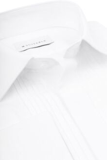 Smoking Overhemd Plisse Wit - 37,38,39,40,42,43,44,45