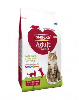 Smolke 2x4kg Smølke Kattenvoer Adult met Lam Kattenvoer droog