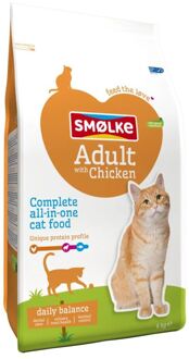Smolke Adult Kip en Rijst - Kat - Volledig droogvoer - 4 kg