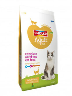 Smolke Adult Vis en Rijst- Kat - Volledig droogvoer - kattenvoer 4 kg