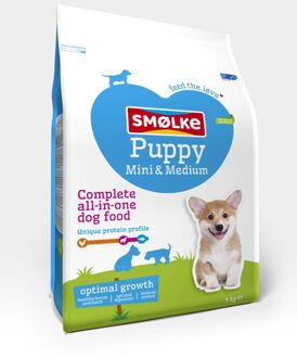 Smolke puppy mini/medium brokken hondenvoer 3 kg.