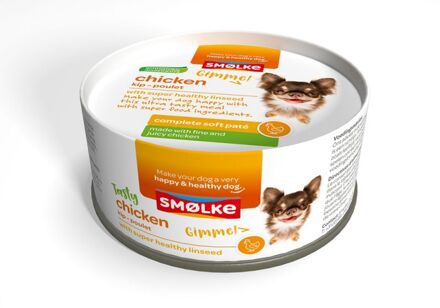 Smolke Smølke Hond - Soft Paté - Kip - 24 x 125 gr