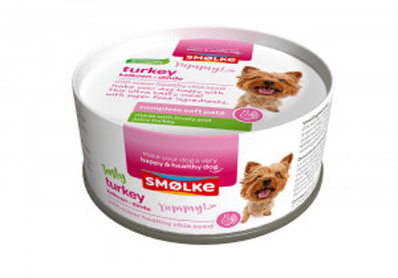 Smolke Smølke Soft Paté kalkoen hondenvoer 2 x (24 x 125 g)