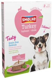 Smolke Smølke Tasty Turkey vers gestoomde kalkoen nat hondenvoer 2 x (10 x 395 g)