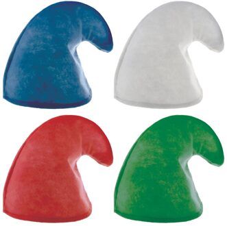 Smurfenmuts diverse kleuren Rood - Zalm, Groen, Wit - Transparant, Oranje