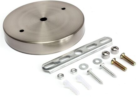 Smuxi E27 Bulb Lamp Base Holder 120mm Lampvoet Plafond Luifel Wandlampen Mount LED Vintage Hanglamp Lamp disc Base nikkel