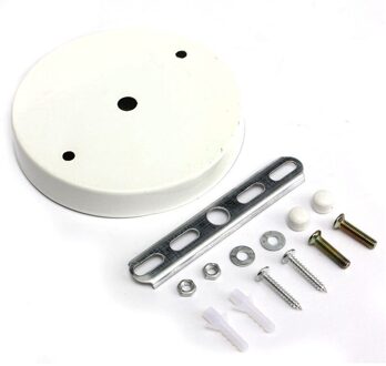 Smuxi E27 Bulb Lamp Base Holder 120mm Lampvoet Plafond Luifel Wandlampen Mount LED Vintage Hanglamp Lamp disc Base wit