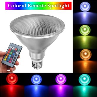 Smuxi E27 LED Spotlight RGB Lamp Dimbare Magic Light 20W PAR38 20W Buiten Overstroming Licht Met Afstandsbediening controle