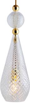 Smykke L hanglamp goud crystal check goud, helder