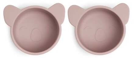 Snack Bowls Pink Koala 2-delig, Woodrose Roze/lichtroze