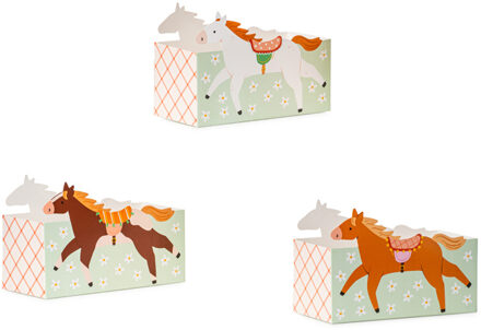 Snack Box Mix Paarden 3st Multikleur - Print