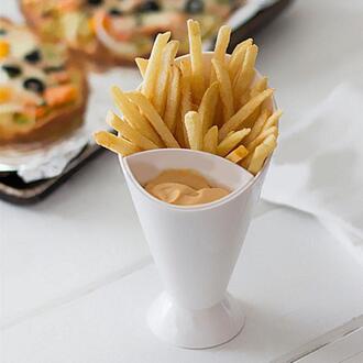 Snack Kegel Stand Met Verwijderen Saus Dip Fries Chips Vinger Voedsel Salade Bekerhouder Voor Snack Opslag Keuken Accessoires