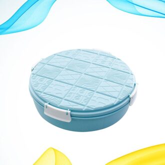 Snack Serveren Container Voorgerecht Lade Ronde Gedroogd Fruit Organizer Verdeeld Snoep Moer Schotel Schotel Met Deksel (Blauw) lucht-blauw