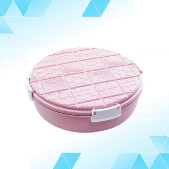 Snack Serveren Container Voorgerecht Lade Ronde Gedroogd Fruit Organizer Verdeeld Snoep Moer Schotel Schotel Met Deksel (Blauw) roze