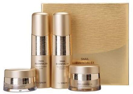 Snail Essential EX Wrinkle Solution Skin Care Set: Toner 150ml + Emulsion 150ml + Cream 50ml + Eye Cream 31ml 4 pcs
