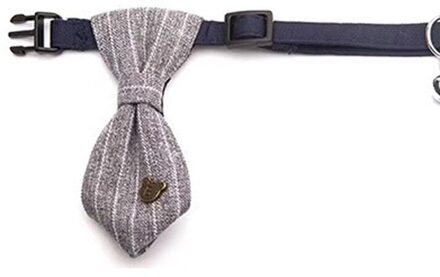 Snailhouse Fasual Business Leuke Pet Tij Gentleman Tie Hond Kat Foto Decoratie Mode Bruiloft Gestreepte Effen Kleur Stropdas beer grijs / M