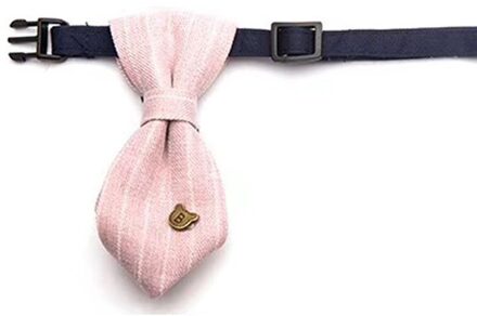 Snailhouse Fasual Business Leuke Pet Tij Gentleman Tie Hond Kat Foto Decoratie Mode Bruiloft Gestreepte Effen Kleur Stropdas beer roze / M