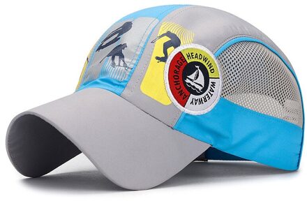 Snapback Sport Cap Size Meisjes Hip Snelle Droge Kinderen Zon Hop Jongen Hoed Zomer Outdoor Baseball Mesh 48-54Cm Northwood Hoeden Kids C grijs