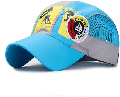 Snapback Sport Cap Size Meisjes Hip Snelle Droge Kinderen Zon Hop Jongen Hoed Zomer Outdoor Baseball Mesh 48-54Cm Northwood Hoeden Kids C licht blauw