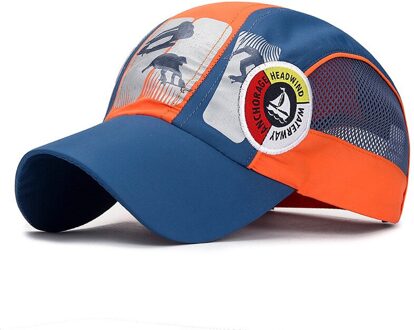 Snapback Sport Cap Size Meisjes Hip Snelle Droge Kinderen Zon Hop Jongen Hoed Zomer Outdoor Baseball Mesh 48-54Cm Northwood Hoeden Kids C marine blauw