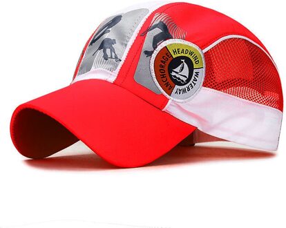 Snapback Sport Cap Size Meisjes Hip Snelle Droge Kinderen Zon Hop Jongen Hoed Zomer Outdoor Baseball Mesh 48-54Cm Northwood Hoeden Kids C rood