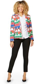 Snazzy Santa blazer dames luxe Multikleur - Print