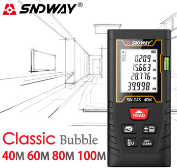 SNDWAY Classical Laser Rangefinder Measure Distance Meter Electronic Tape Measure Ruler Trena Laser Range Finder Building Tools
