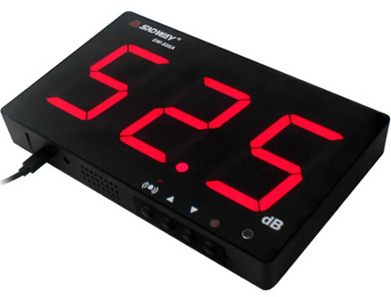 SNDWAY Digital Sound Level Meter 30~130db Noise Db Meter Measuring Large Screen Hanging Type Noise Decibel Monitoring Testers