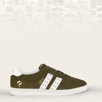 Sneaker medal legergroen/wit - 40