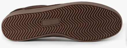 Sneaker platinum donkerbruin/geel - maat 42