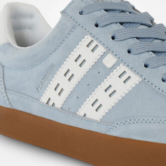 Sneaker platinum ochtendblauw/offwhite - maat 43 Wit