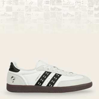 Sneaker titanium wit/zwart - 40