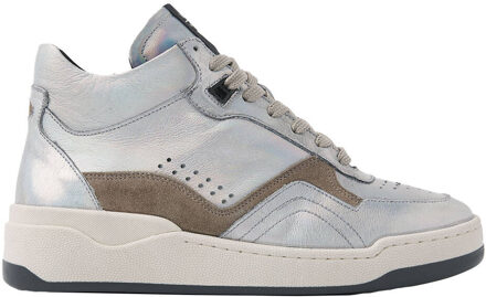 Sneakers met metallic accenten Via Vai , Grijs , Dames - 38 Eu,41 Eu,37 Eu,39 Eu,40 Eu,36 EU