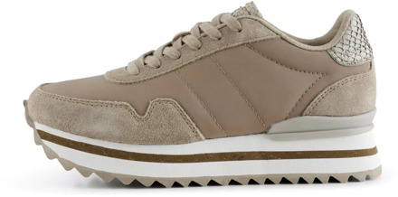 Sneakers Nora III Leather Plateau Grijs - 37