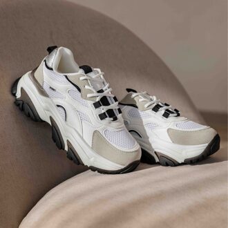Sneakers wit Textiel Grijs - 37,38,39