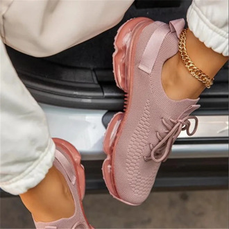 Sneakers Women Casual Shoes Breathable Female Fashion Sneakers Large Size Increased Women's Shoes Air Cushion Mesh Sneakers