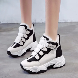 Sneakers Women's Snow Boots Shoes Warm Fashion Casual Thick Bottom Chunky Women's White Warm Sneakers Women Shoes 2020