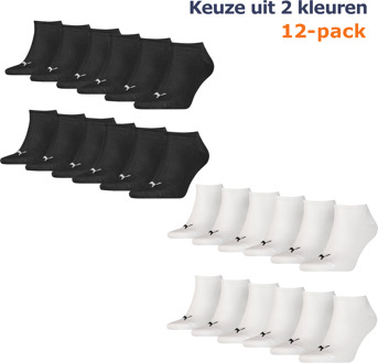 Sneakersokken Plain 12-pack Zwart-43/46 - 43/46